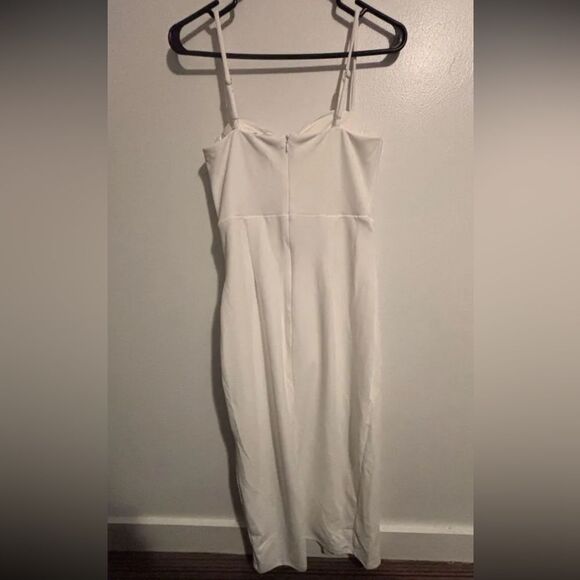 NWT Lulus Always Turning Heads White Bustier Tulip Midi Dress Size Medium - Picture 8 of 8